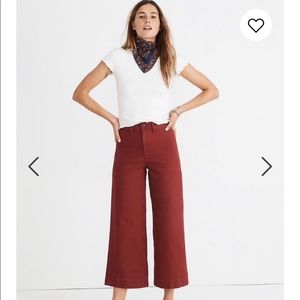 Madewell emmett wide leg crop pants 25S